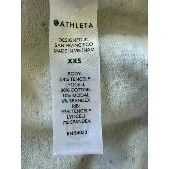 Athleta Coaster Luxe Fog Gray Heather Sweatshirt Women’s Size XXS - Picture 8 of 9